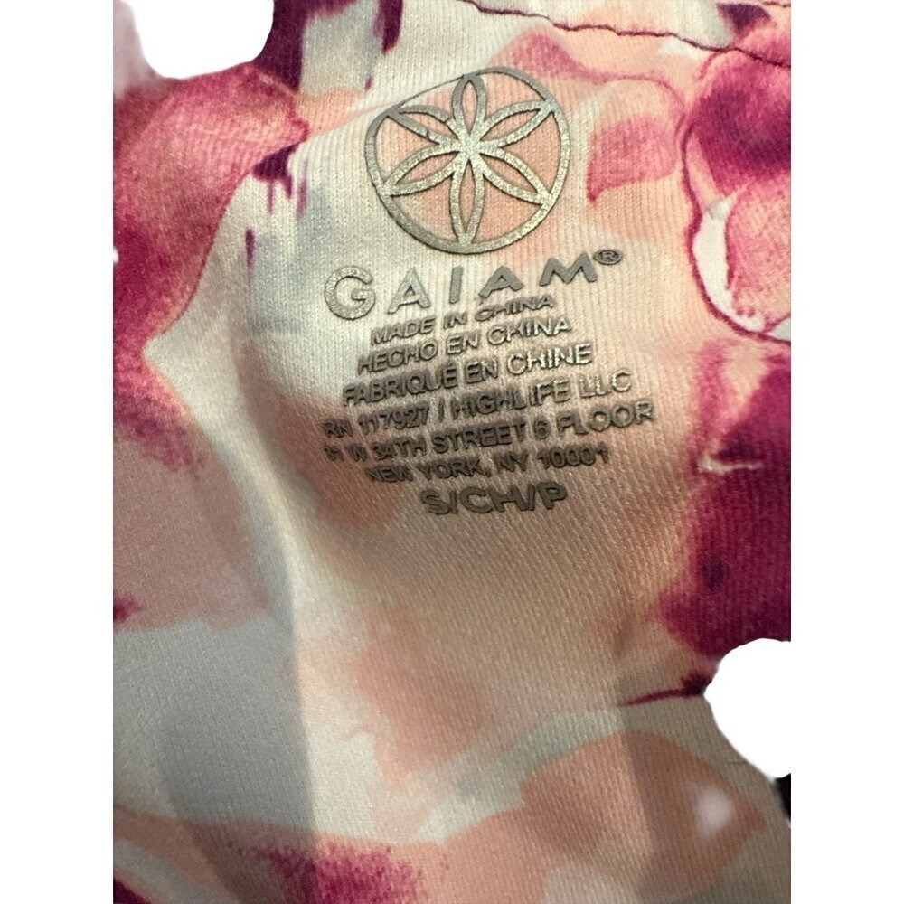 Gaiam Yoga Set Leggings and Exercise Top Multicolor Pre-owned Size Small EUC - Picture 6 of 13